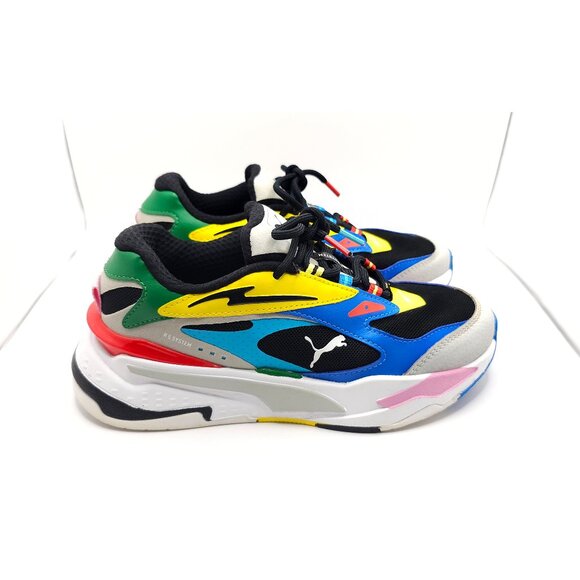 PUMA RS-Fast Colorful Olympics International Flags Running Shoes Size 4 (Unisex) - Picture 1 of 12